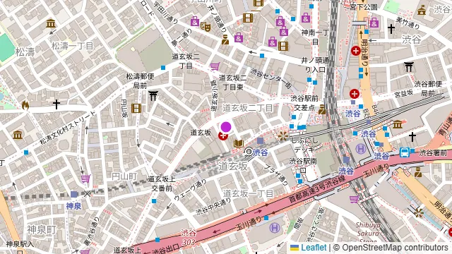 渋谷ピカリエリゾート本店の周辺地図