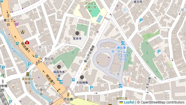 アレヴェリーテラス 恵比寿の周辺地図