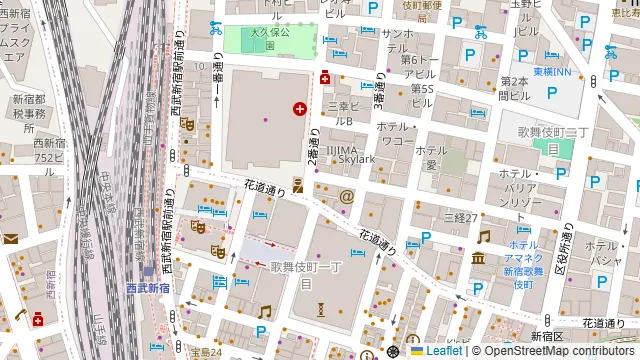 カンパイ新宿店の周辺地図