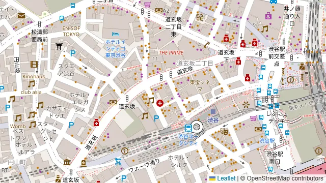 渋谷ピカリエリゾート本店の周辺地図