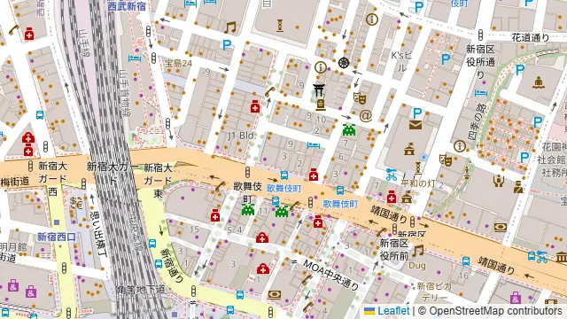 ESOLA 新宿店の周辺地図