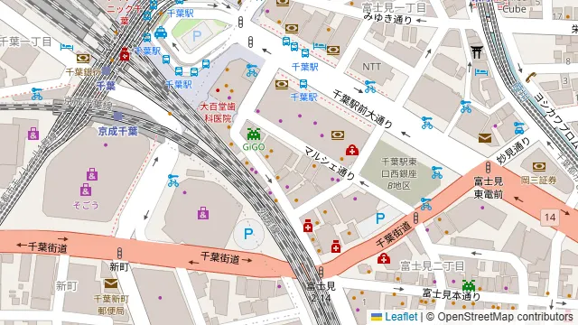 Darts UP(ダーツ アップ)千葉店の周辺地図