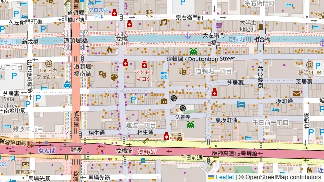 炭火焼鳥くわどり 難波店の周辺地図