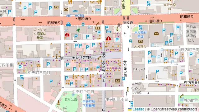 全席完全個室 九州料理 かこみ庵 大分中央町店の周辺地図