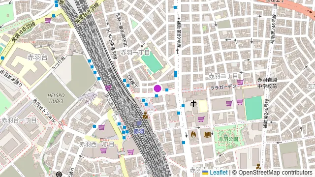 B-GARAGE 赤羽東口駅前店の周辺地図