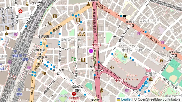 ダイニングダーツバーBee 池袋店の周辺地図