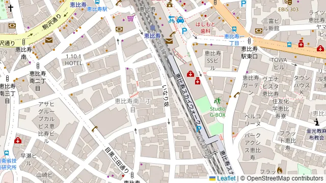 RIVERLD恵比寿Ａの周辺地図