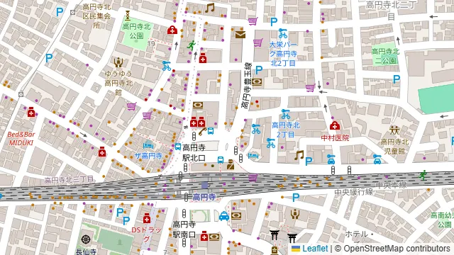 いいオフィス高円寺の周辺地図