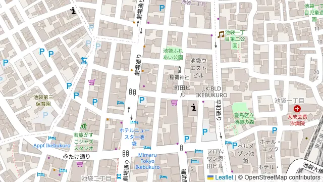 グランスター池袋の周辺地図
