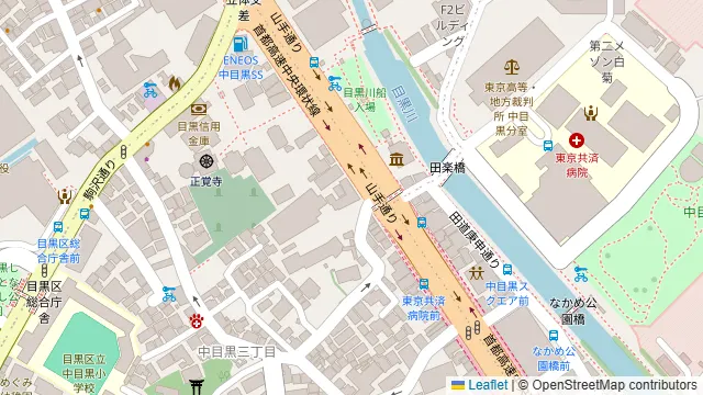 NAKAMEGURO RIVERSIDE BASEの周辺地図