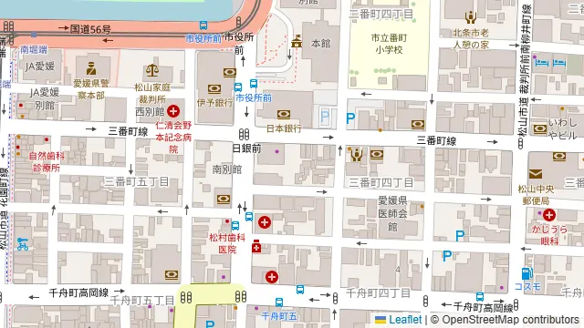 松山電算ビル会議室の周辺地図