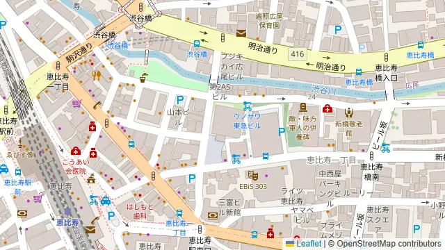 STUDIO VIZZ EBISUの周辺地図