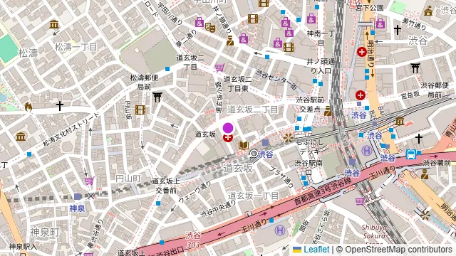 渋谷ガーデンスペース道玄坂店の周辺地図