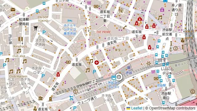 渋谷ピカリエリゾート本店の周辺地図