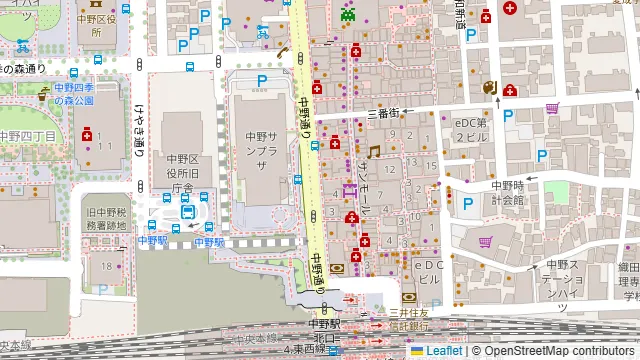 カラオケ ビッグエコー中野通り店の周辺地図