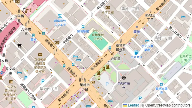 多目的レンタルスペース築地テラス -TSUKIJI TERRACE-の周辺地図