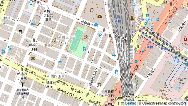 オープンセールスバー新橋の周辺地図