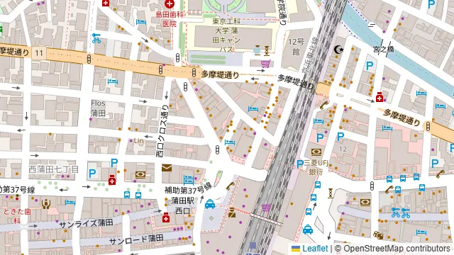 個室居酒屋 はちまる 蒲田店の周辺地図