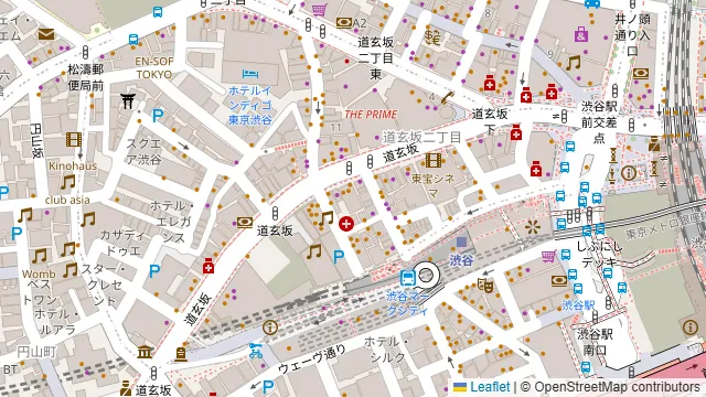 渋谷ピカリエリゾート本店の周辺地図