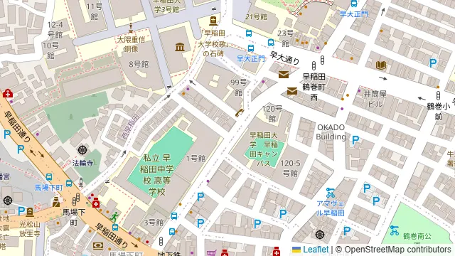 MID café(ミッドカフェ)早稲田店の周辺地図