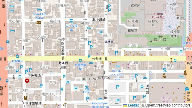 七条新町ミニマルオフィスの周辺地図