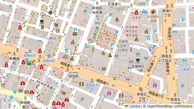 TIME SHARING 新宿6bの周辺地図