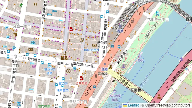 個室居酒屋 まんまる 浅草店の周辺地図