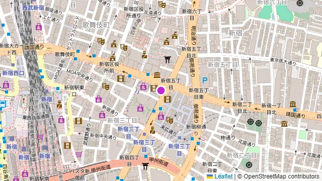 隠れ家cafe&bar KINEEL 新宿東口の周辺地図