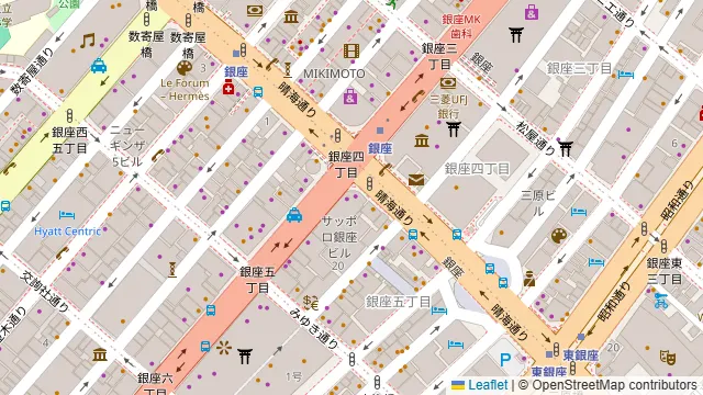 銀座ライオン 銀座五丁目店の周辺地図