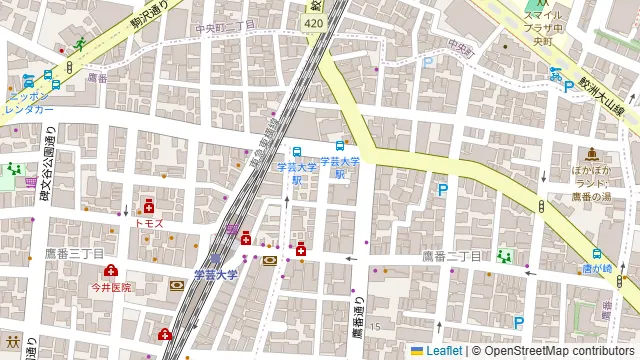 ユメノキュウサク 学芸大学の周辺地図