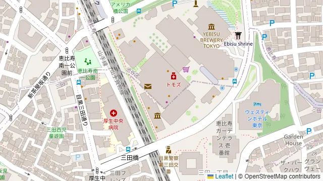 うなぎ四代目菊川 恵比寿ガーデンプレイス店の周辺地図