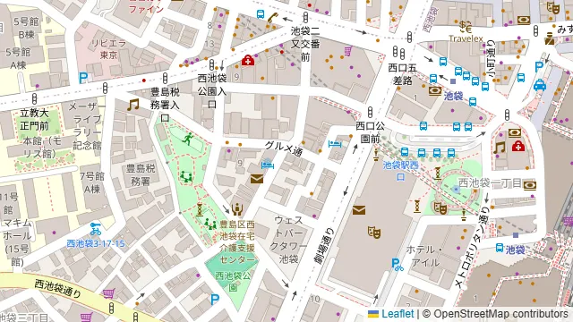 ワイン食堂 ホオバール 池袋西口店の周辺地図