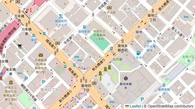 多目的レンタルスペース築地テラス -TSUKIJI TERRACE-の周辺地図