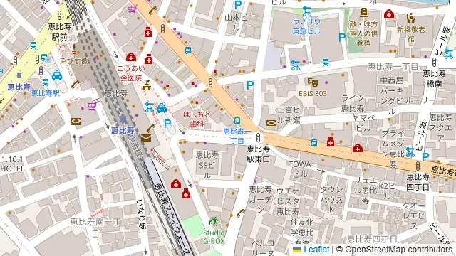 秋田純米酒処 恵比寿店の周辺地図
