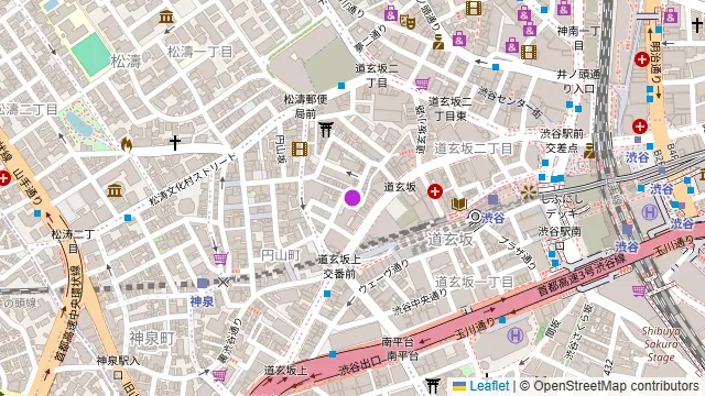ユニスポビー 渋谷 道玄坂店の周辺地図