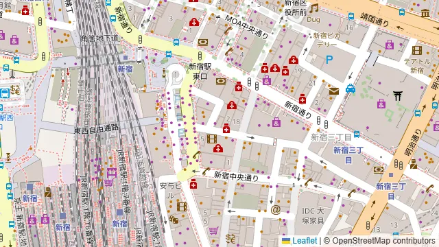 全席個室 楽蔵‐RAKUZO‐ 新宿東口店の周辺地図