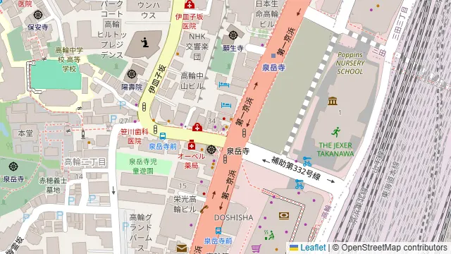 SHARE TAKANAWAの周辺地図