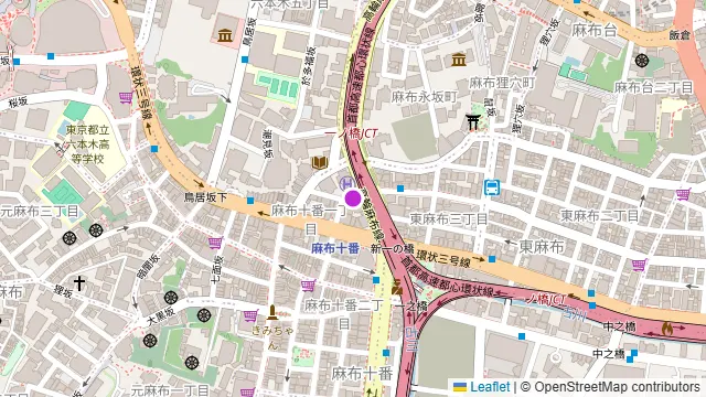 アジアン キュイジーヌ エー・オー・シー 麻布十番の周辺地図