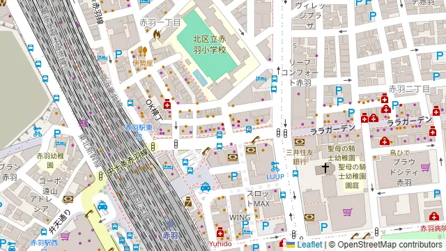 B-GARAGE 赤羽東口駅前店の周辺地図