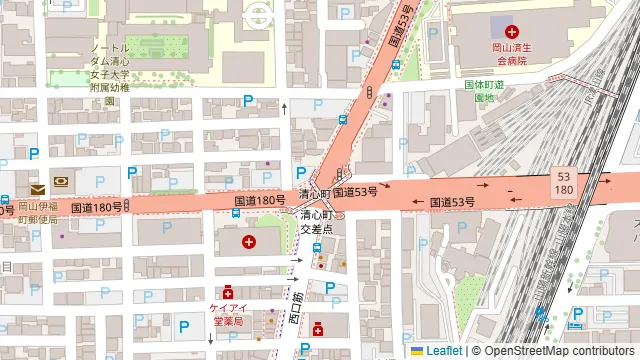 レンタルスペース岡山駅西口【1階店舗】の周辺地図