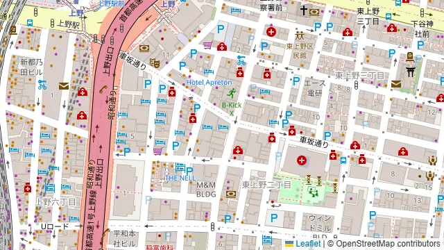プロント東上野店の周辺地図
