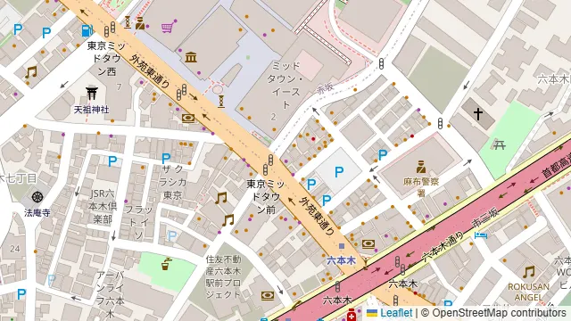 SPOT六本木ミッドタウンサイドの周辺地図