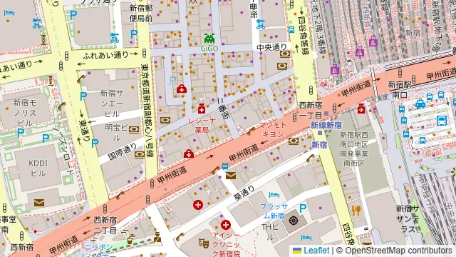 ふれあい貸し会議室 新宿セイコーの周辺地図