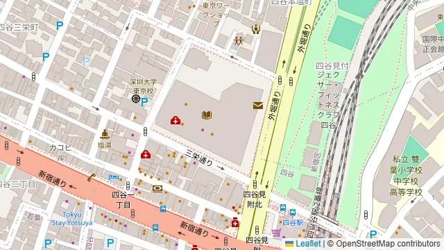 SUNRISE 四ツ谷駅前店の周辺地図