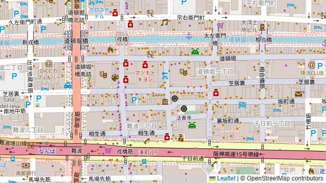 炭火焼鳥くわどり 難波店の周辺地図