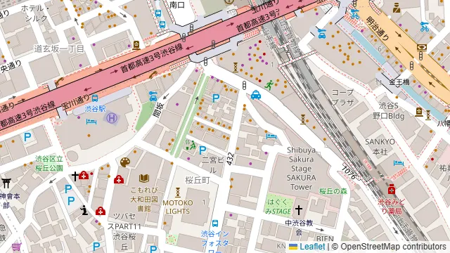 WINE&DINING 流石 渋谷桜丘店の周辺地図