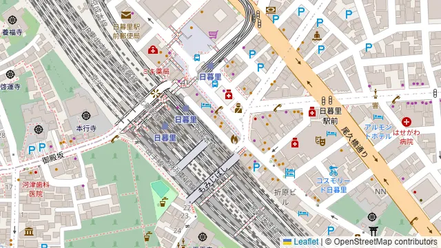 四季邸 日暮里駅前店の周辺地図