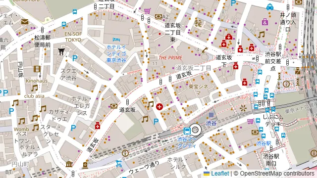 渋谷ガーデンスペース道玄坂店の周辺地図