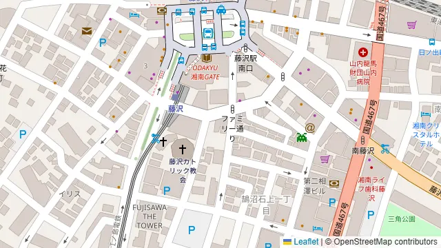 湘南鮮魚と炭焼牛たん かっこ藤沢南口店の周辺地図
