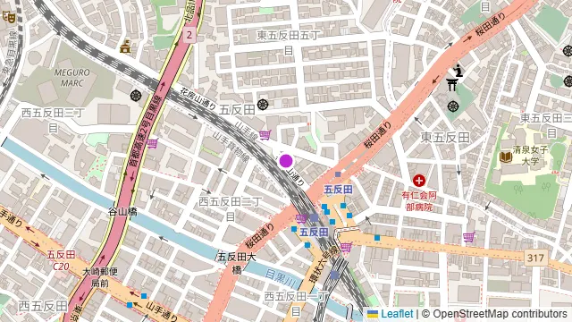 nova五反田の周辺地図